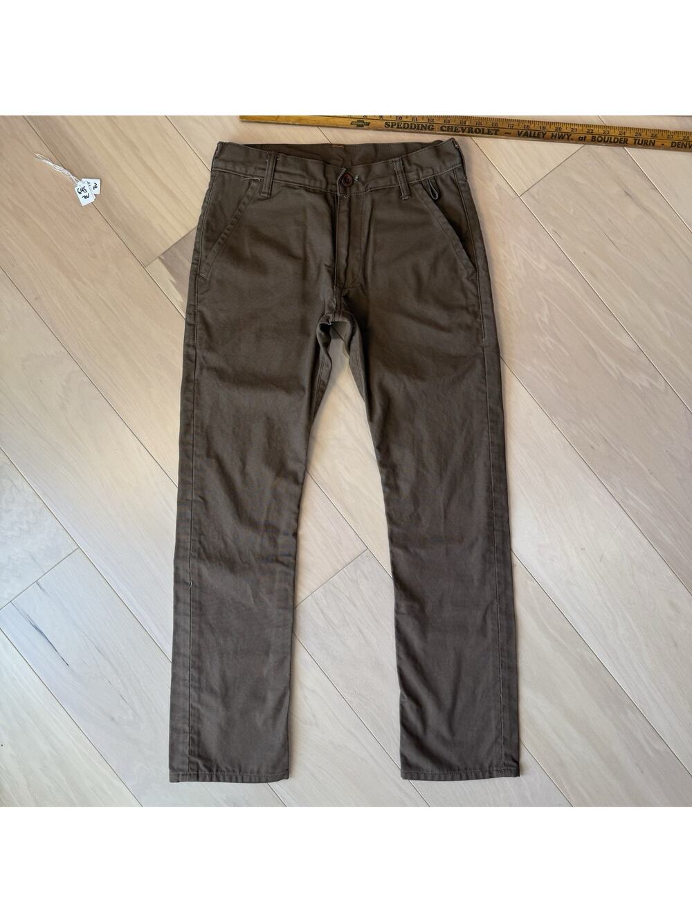 Ciano Farmer Denim CO Chino Pants 30 Brown Straight Leg Cotton Workwear USA